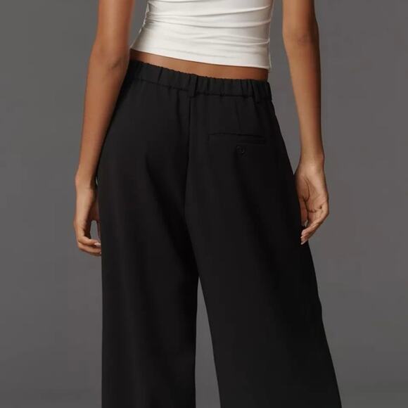 NWT Maeve THE AVERY Black Wide-Leg Pleated Trousers, Size 10 - Picture 9 of 15